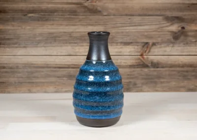 Small vase with cobalt blue Ice-Crackle glaze